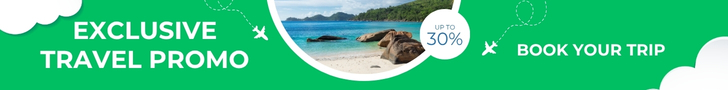 Exclusive travel promo — up to 30% off. Book your trip.